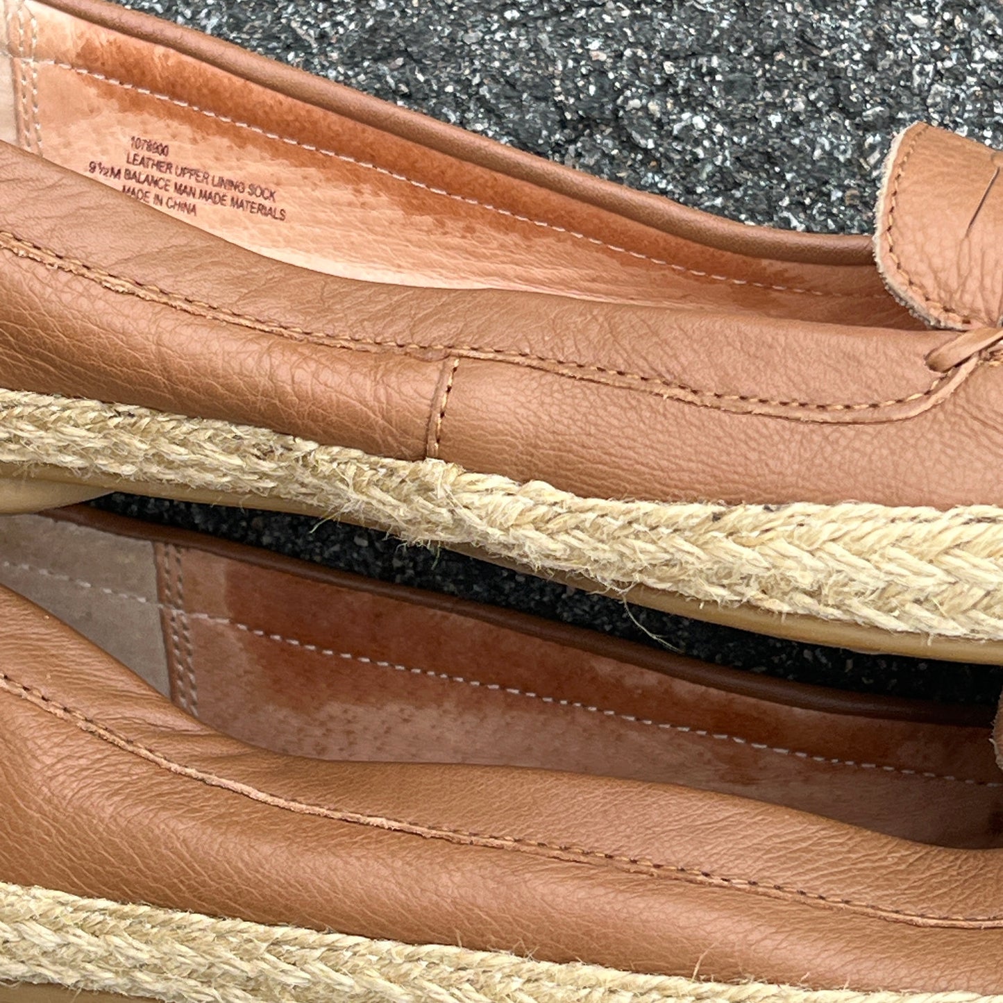 Woman’s  Sofft Malila Jute Wrapped Slip-on Moc 9.5M Tan Leather