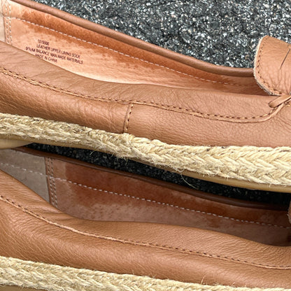 Woman’s  Sofft Malila Jute Wrapped Slip-on Moc 9.5M Tan Leather