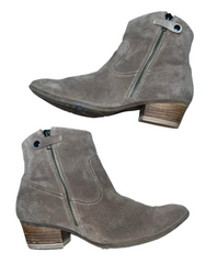 Sofft Womens Padma  Western  Bootie Taupe Velour Suede Stone  8.5M