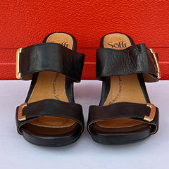 Woman’s Sofft •Damia• Stacked Heel Slide, 9M Blqck  leather