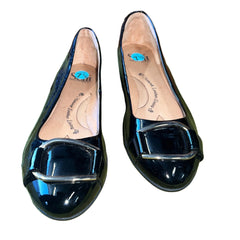 Women’s Sofft Black Patent Leather Flat 7.5M