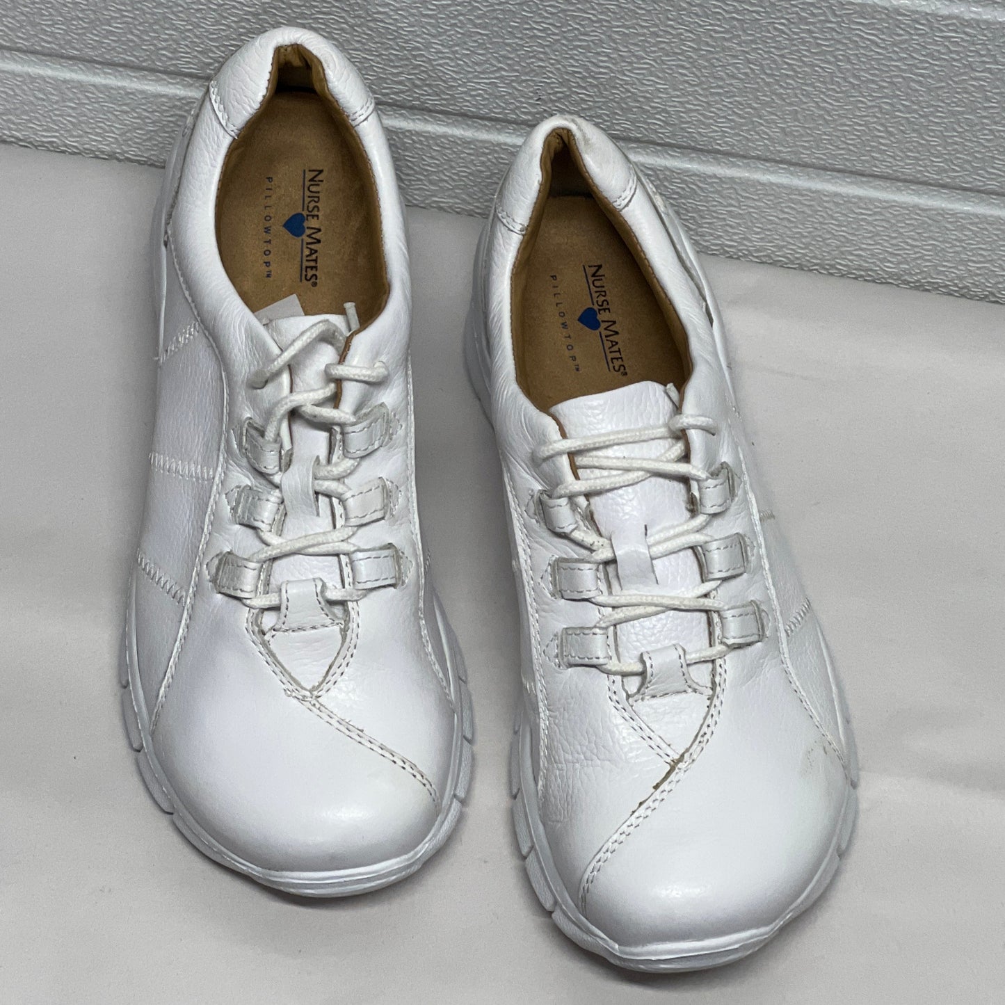 Women’s Nurse Mates Lexi pillowTop Lace up 8.5M White Leather