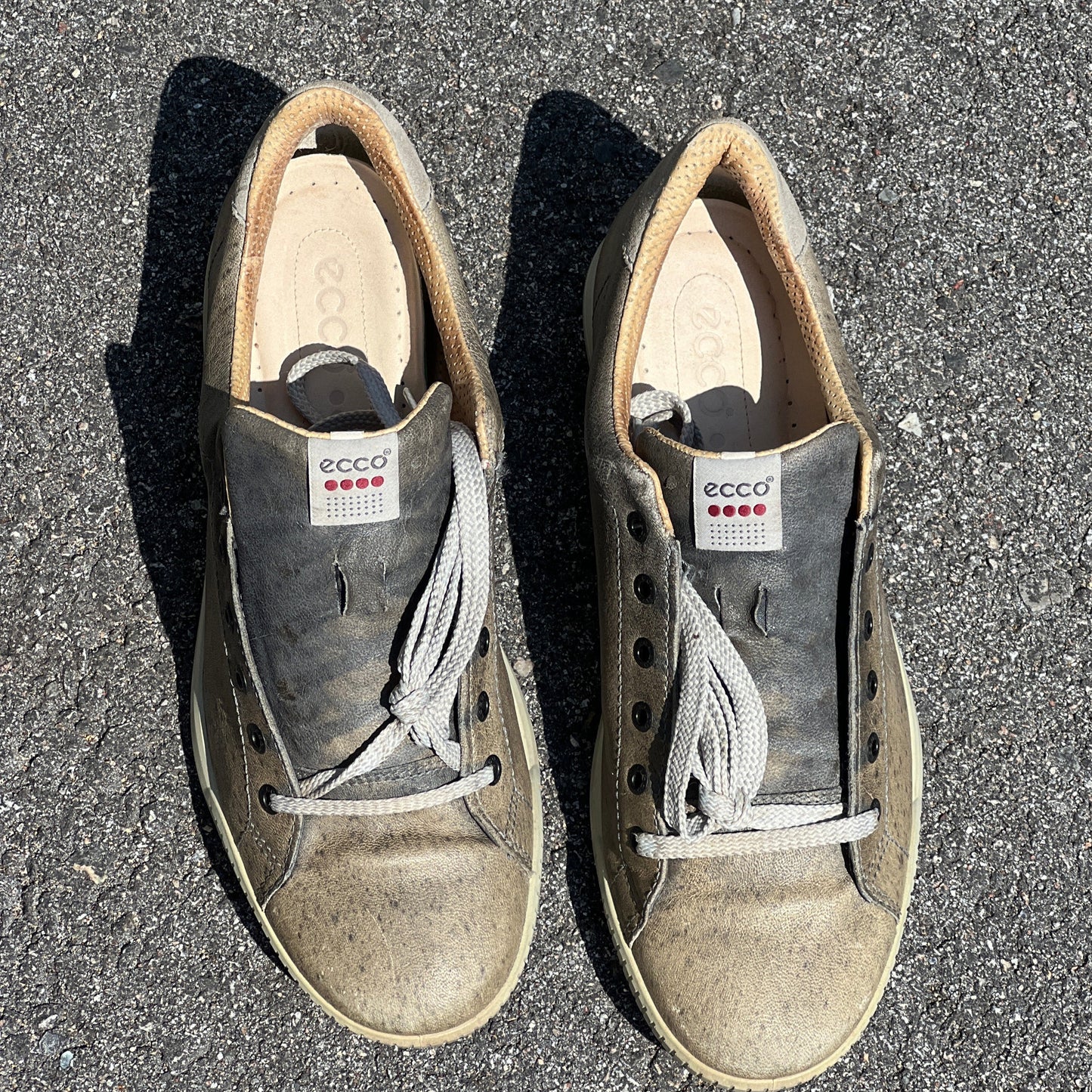 Men’s Ecco Street Premier Cleat-less Golf Shoe 45EU • Khaki • Hydromax Leather