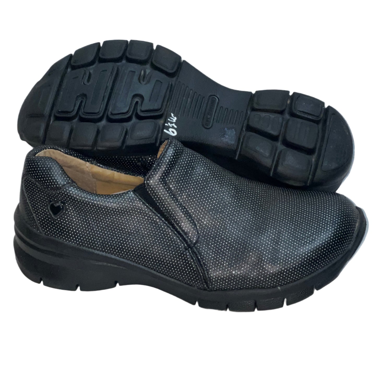 Women’s Nurse Mates London Gored Slip-on 6 1/2W Black Sparkle Leather