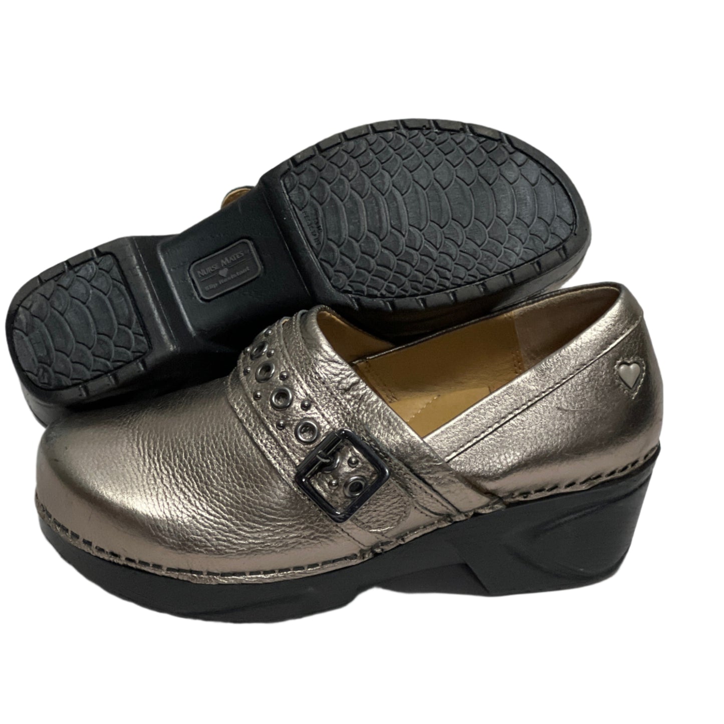 Women’s Nurse Mates Chelsea  Pillow-top Clog 8M Anthracite Leather