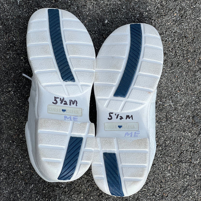 Women's  NURSE MATES  •Angle • All-day Comfort Oxford 5.5M  White Leather