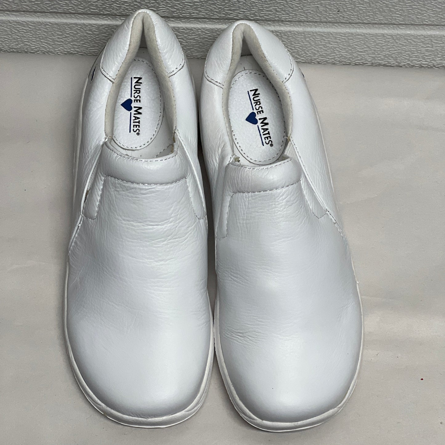 Women’s Nurse Mates Dove Twin-gore Slipon 7.5W White Leather