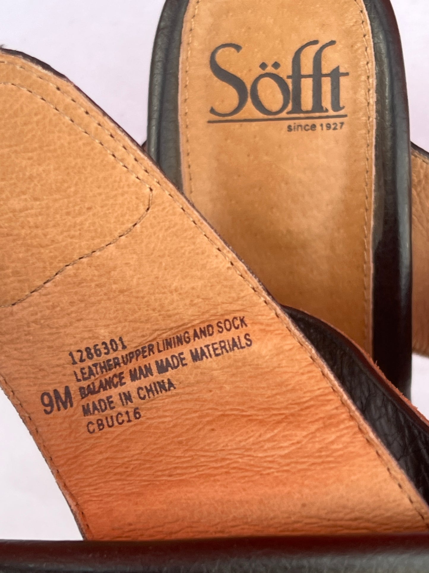 Woman’s Sofft •Damia• Stacked Heel Slide, 9M Blqck  leather