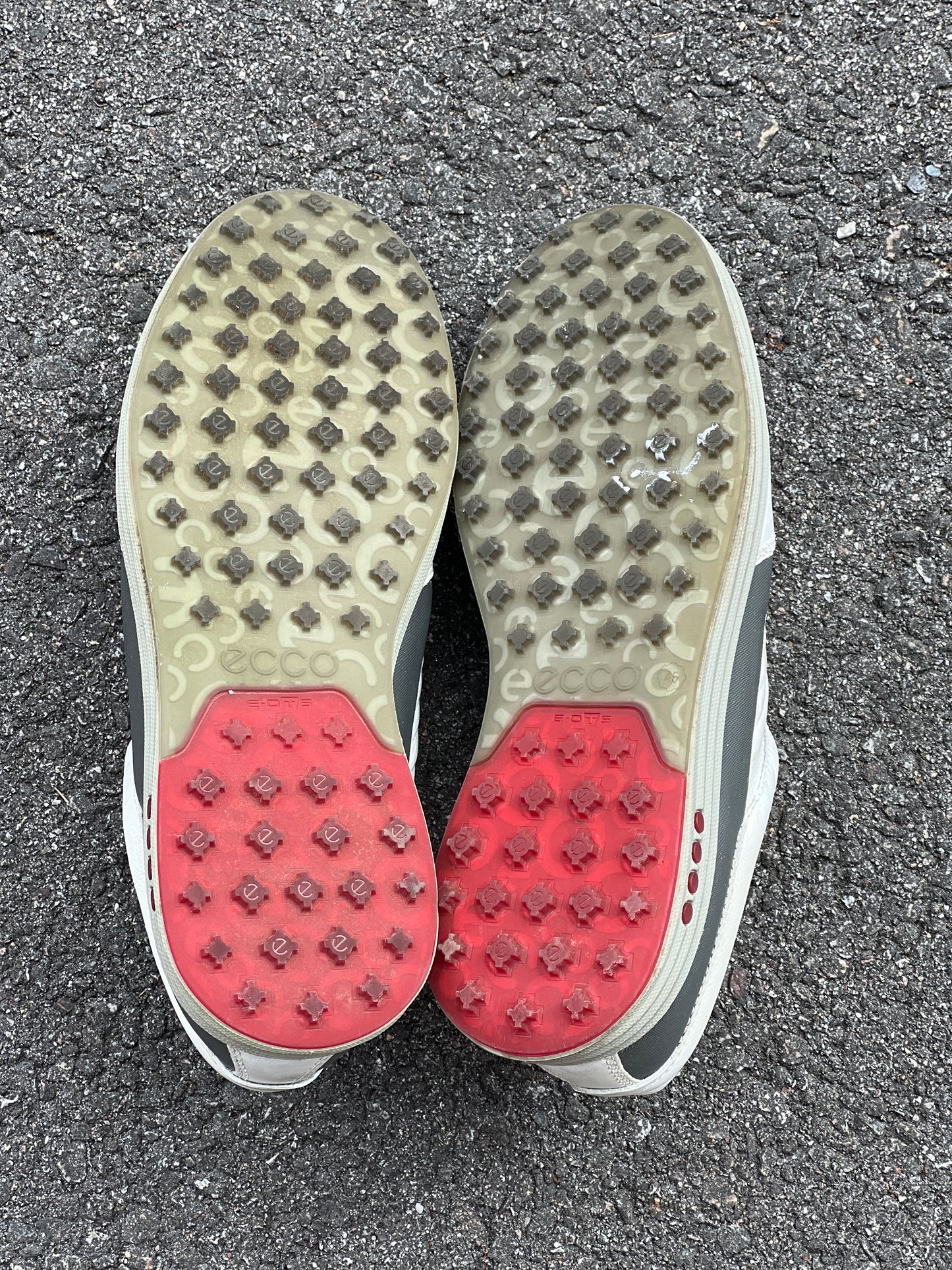 Men’s Ecco  Premier Cleat-less Golf Shoe 46EU •White/ Grey• Hydromax  Leather