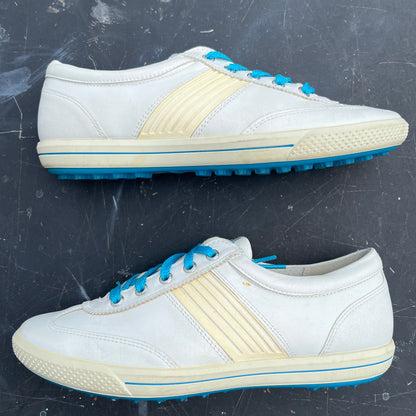 Women’s Ecco Spikeless Golf Shoe 41EU White/Blue Hydrowmax  Leather