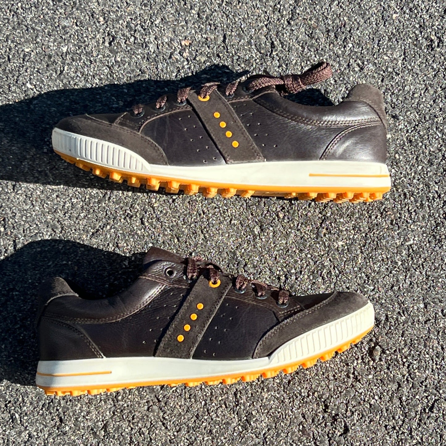 Men’s Ecco Street Premier Cleat-less Golf Shoe 42EU •Black/Citron• Leather