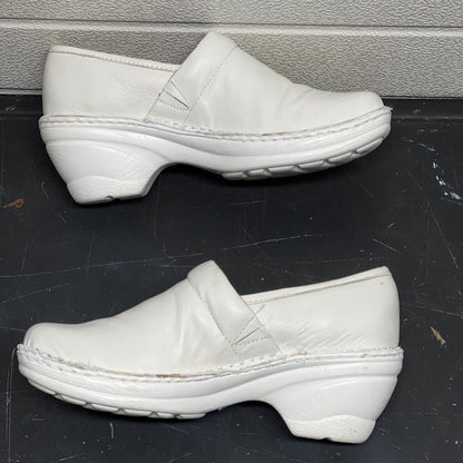 Women’s Nurse Mates Halle  Pillow Top Clog  8M White Leather