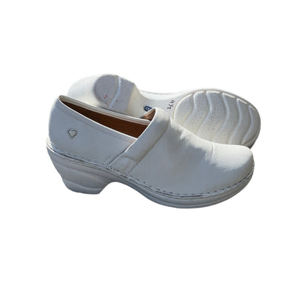 Women’s Nurse Mates Halle  Pillow Top Clog  9.5M White Leather