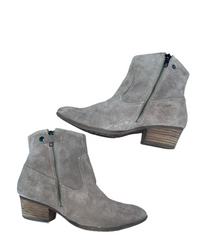 Sofft Womens Padma  Western  Bootie Taupe Velour Suede Stone  7M