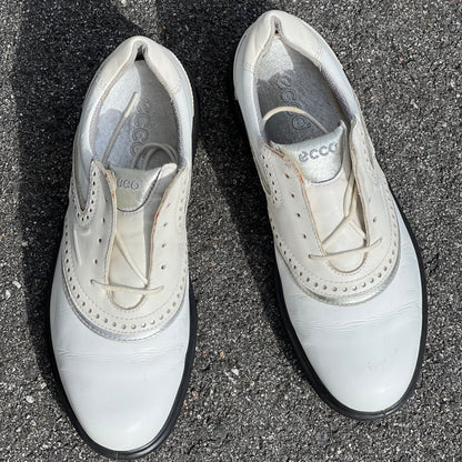 Womens ECCO Golf shoes 39EU White/Silver Hydromax Leather