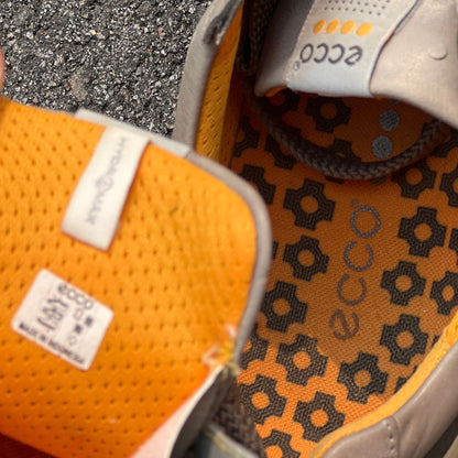 Men’s Ecco Street Premier Cleat-less Golf Shoe 45EU • Grey/Citron • Leather