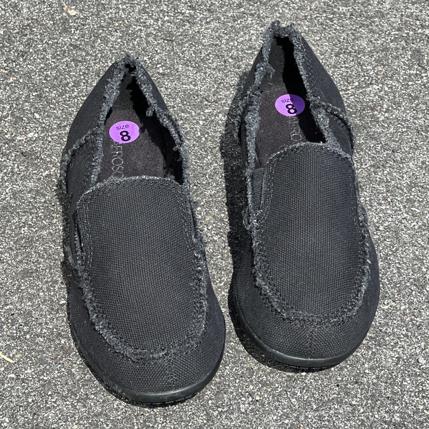 (Aerosoles SureGrip Women's •You Betcha• Non-Slip Flats 8M Black Canvas