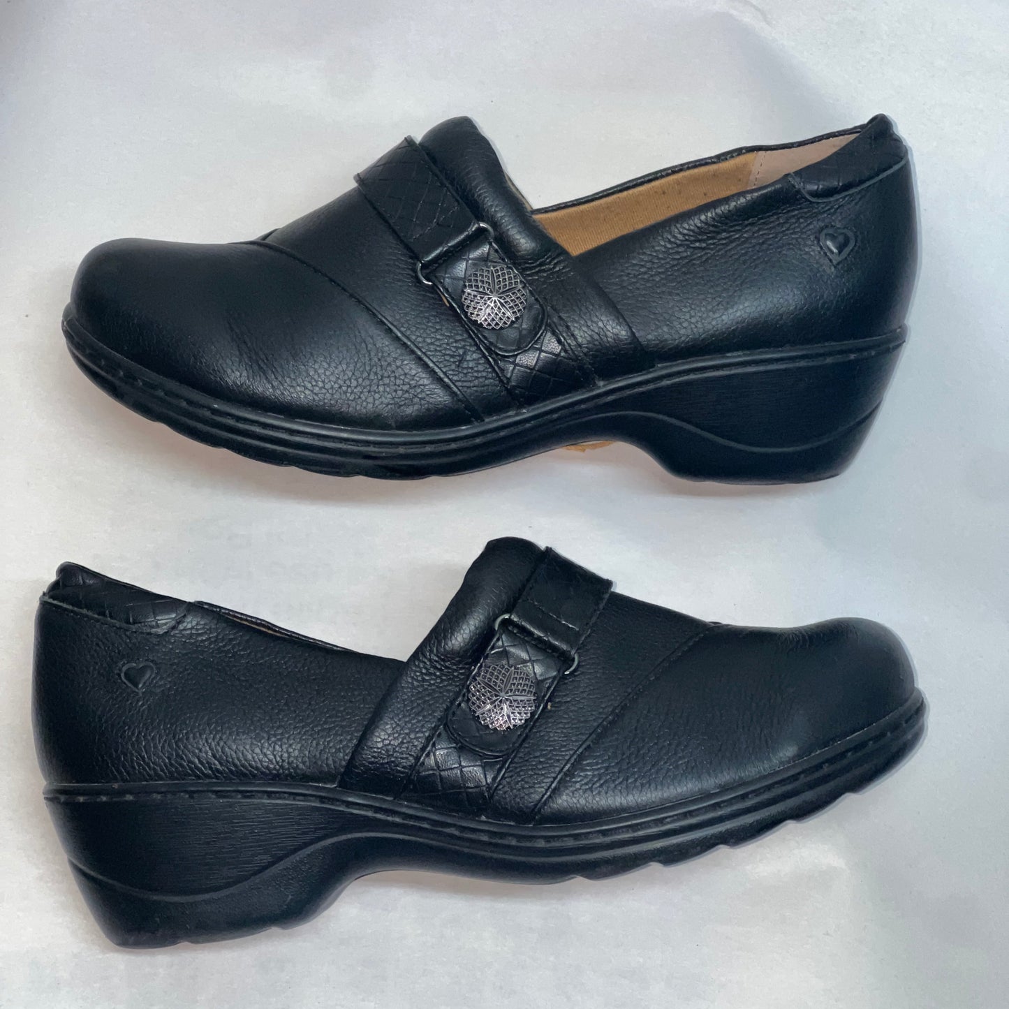 Women’s Nurse Mates Kris Pillow-top lightwiect Comfort  Clog 11M Black leather