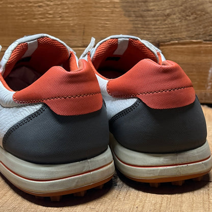 Men’s Ecco  Premier Cleat-less Golf Shoe 45EU •White/ Grey/Fanta• Hydromax  Leather