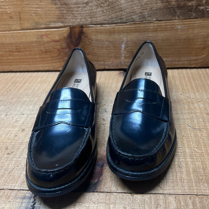 Women's White Mountain Penny Loafer 5.5M Black patent Leather