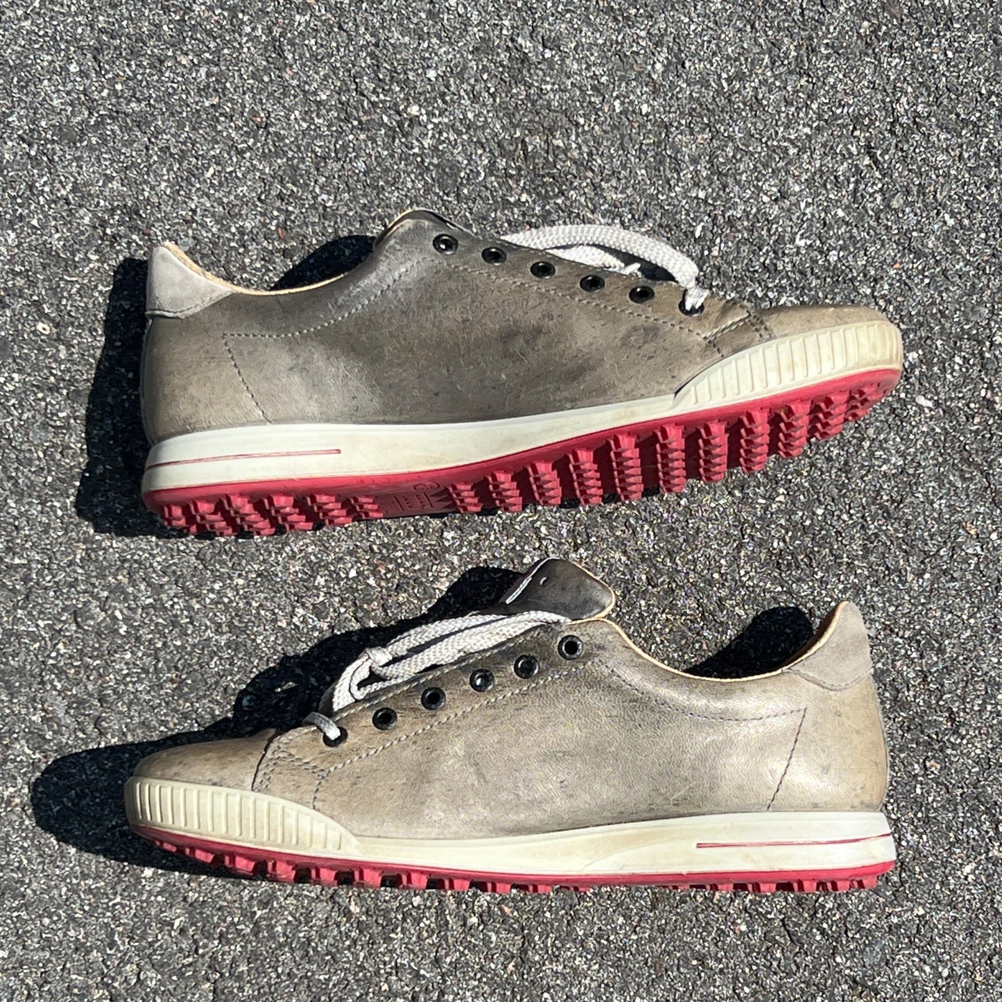 Men’s Ecco Street Premier Cleat-less Golf Shoe 45EU • Khaki • Hydromax Leather