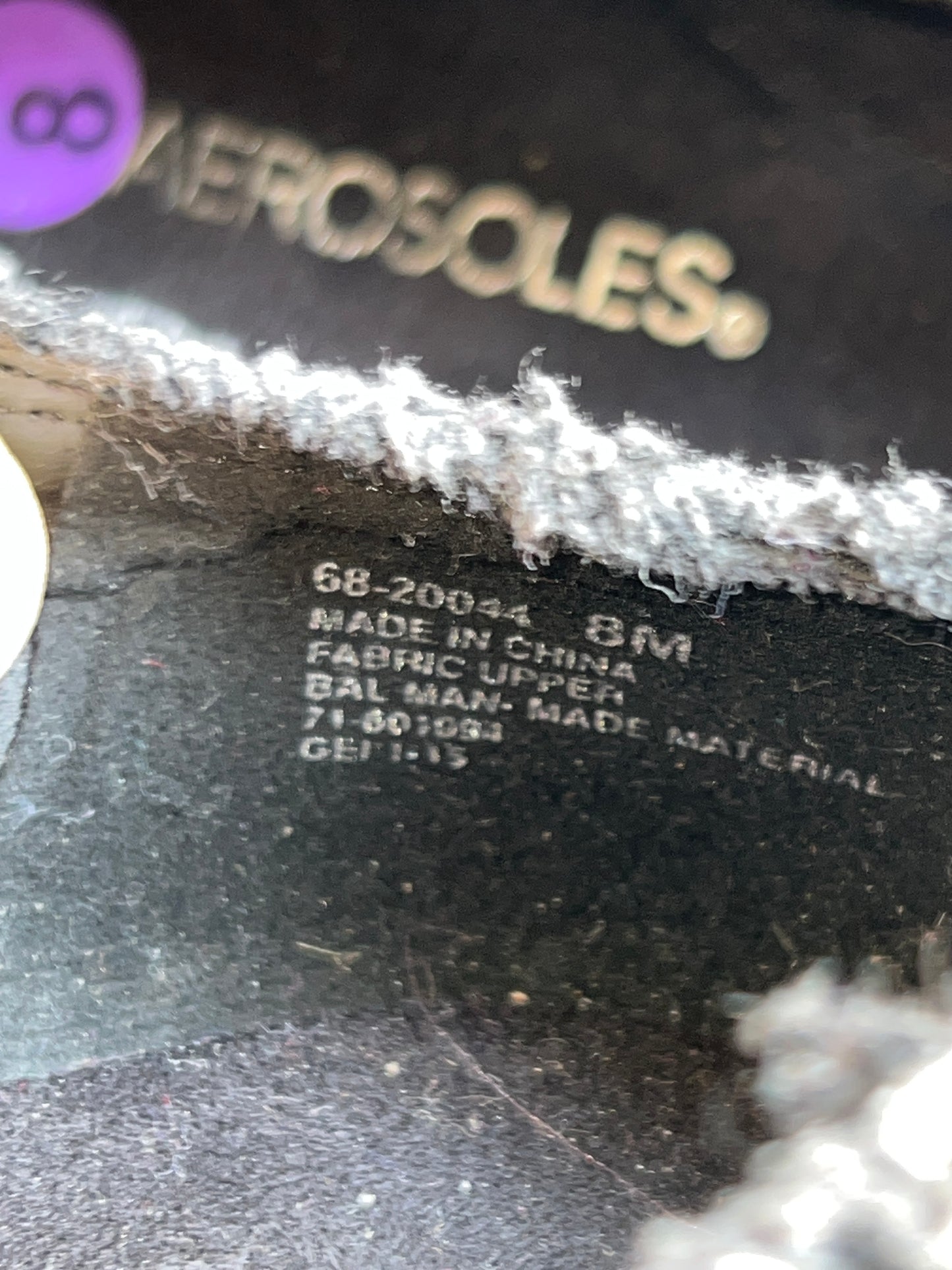 (Aerosoles SureGrip Women's •You Betcha• Non-Slip Flats 8M Black Canvas