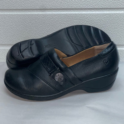 Women’s Nurse Mates Kris Pillow-top lightwiect Comfort  Clog 11M Black leather
