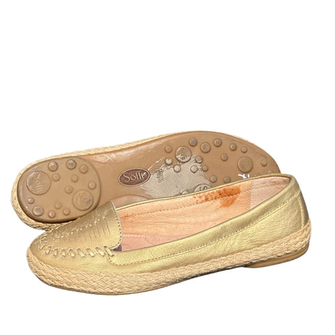 Woman’s  Sofft Malila Jute Wrapped Slip-on Moc 7.5M Gold Leather