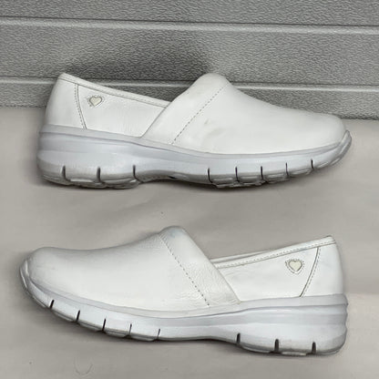Women’s Nurse Mates Libby pillowTop lightweight Clog 9M White Leather