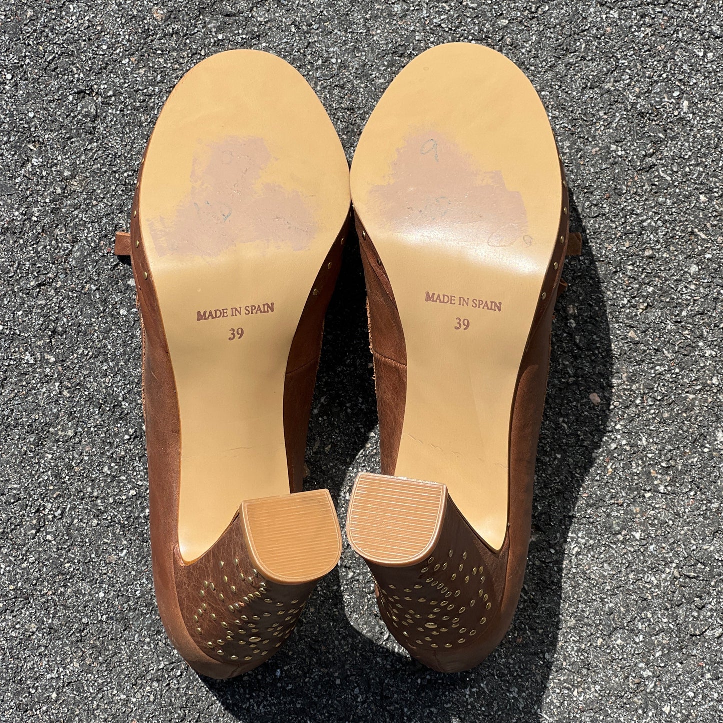 Women’s Steve Madden Moc-toe platform Pump 39EU Brown Leather - Made in Spain