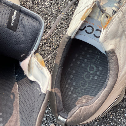 Men’s Ecco Biom Cleated Golf Shoe  45EU •White/Red• Hydromax Yak Leather