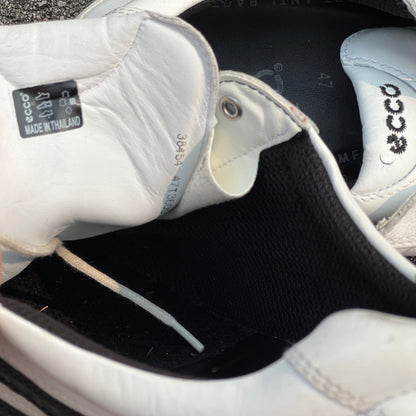 Men’s Ecco Biom Cleated Golf Shoe 47EU • White/Black • Leather