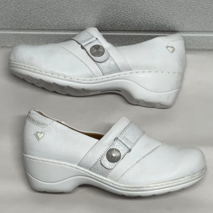 Women’s Nurse Mates Kris pillowTop lightweight Clog 8.5W White Leather