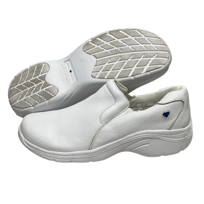 Women’s Nurse Mates Dove Twin-gore Slipon 9.5W White Leather