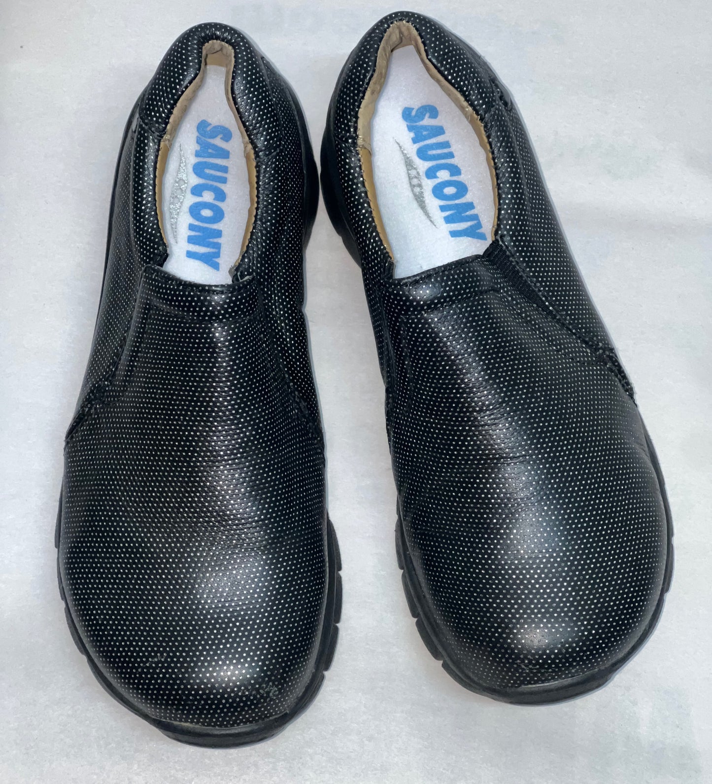 Women’s Nurse Mates London Gored Slip-on 6 1/2W Black Sparkle Leather