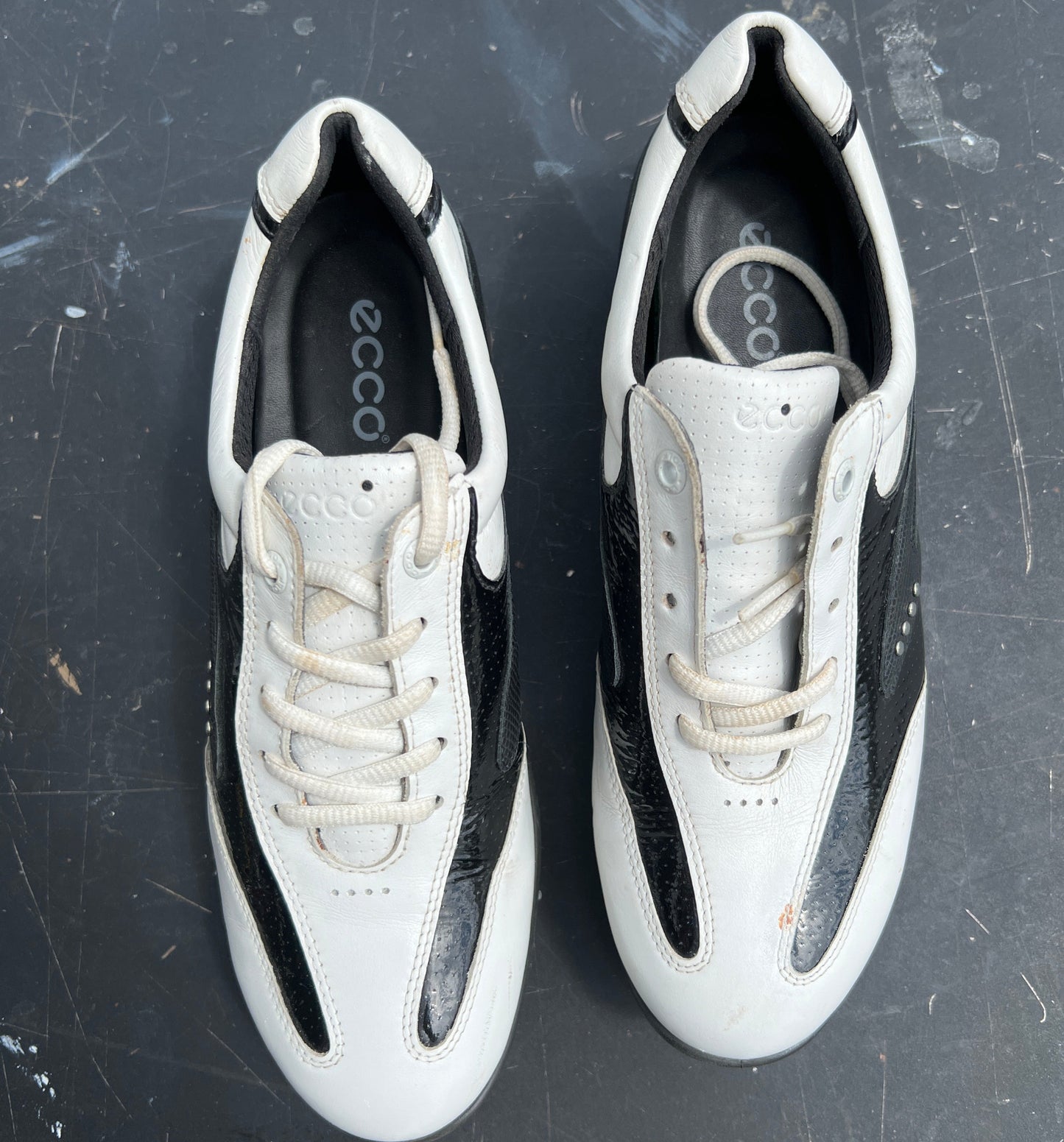 Womens ECCO Golf shoes 39EU White/Black Hydromax Leather