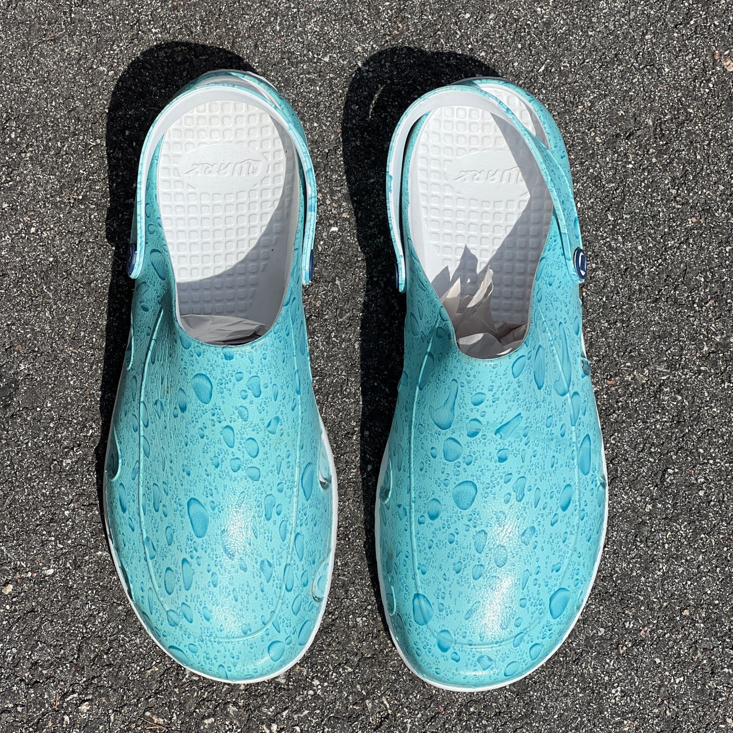 Men’s •Quarky•   EVA Clog  Size 13 White/ Blue Splash