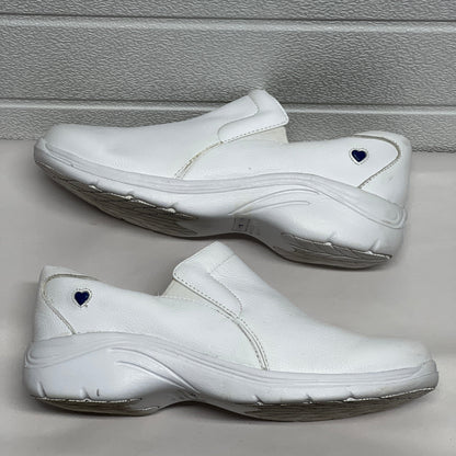 Women’s Nurse Mates Dove Twin-gore Slipon 9.5W White Leather