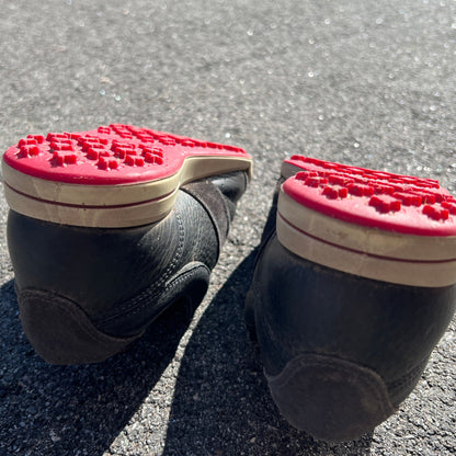 Men’s Ecco Street Premier Cleat-less Golf Shoe 43EU •Black/Red•  Leather