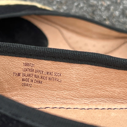 Woman’s  Sofft Jute Wrapped Almond-toe  Suede Slip-on  7.5M Black Leather