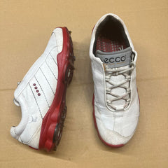 Mens Ecco Biom Golf Shoe White/Red Gortex Yak Leather Size 40