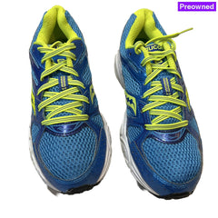 Saucony Womens Grid Cohesion 6 -Blue/Citron- Running Shoe - Size 7.5M Preowned Athletic