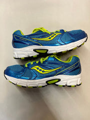 Saucony Womens Grid Cohesion 6 -Blue/Citron- Running Shoe - Size 8M Preowned Athletic