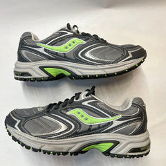 Womens Saucony Ridge Tr-Original Trail Running Shoe - Gray/Green- Size 9.5M Preowned Athletic