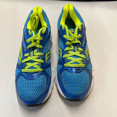 Saucony Womens Grid Cohesion 6 -Blue/Citron- Running Shoe - Size 8.5M Preowned Athletic