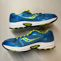 Saucony Womens Grid Cohesion 6 -Blue/Citron- Running Shoe - Size 10M Preowned Athletic