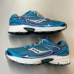 Saucony Womens Grid Cohesion 7 -Blue/White- Running Shoe Size 11M - Preowned Athletic