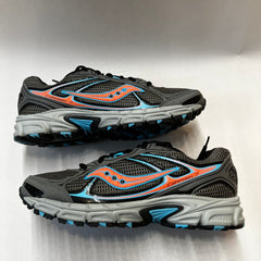 Saucony Womens Grid Cohesion 7 -Gray/Blue/Orange- Running Shoe Size 8.5M - Preowned Athletic