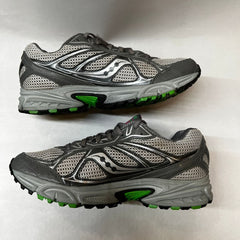 Womens Grid Cohesion Tr7 Trail Running Grey/Green/Fuchsia Size 9M -Preowned Athletic