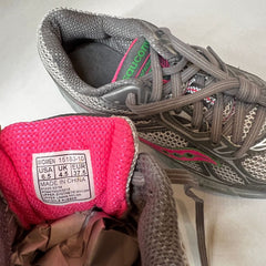 Womens Grid Cohesion Tr7 Trail Running Grey/Green/Fuchsia Size 6.5M -Preowned Athletic